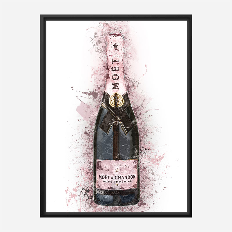 Moet Rose Abstract Champagne Art Print