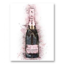 Moet Rose Abstract Champagne Art Print