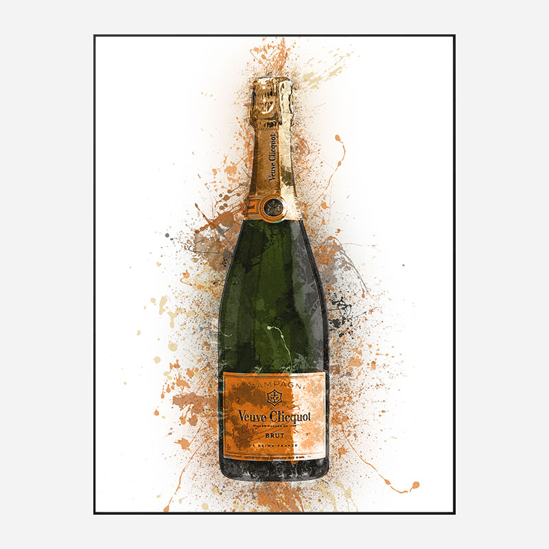 Veuve Abstract Champagne Art Print