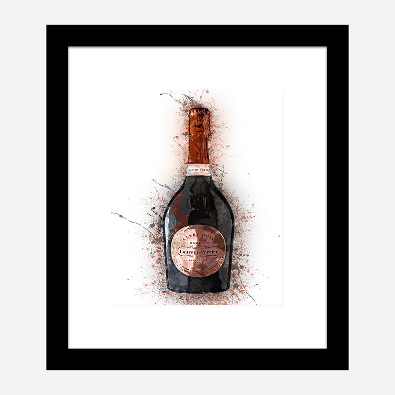 Laurent Perrier Champagne Wall Art Print Digital Hand Drawn  A4 