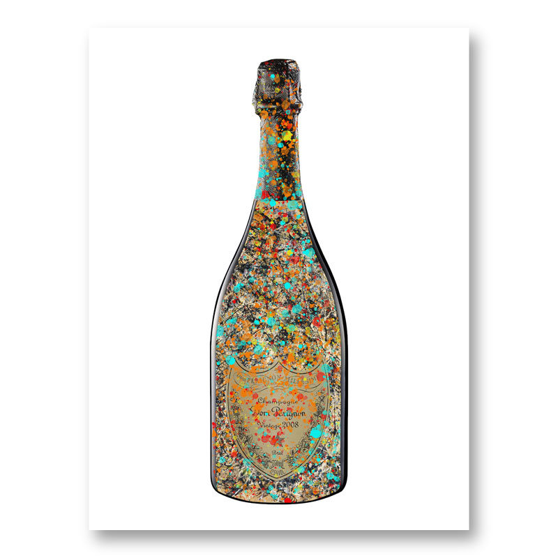 DP Pollock Splatter Champagne Art Print