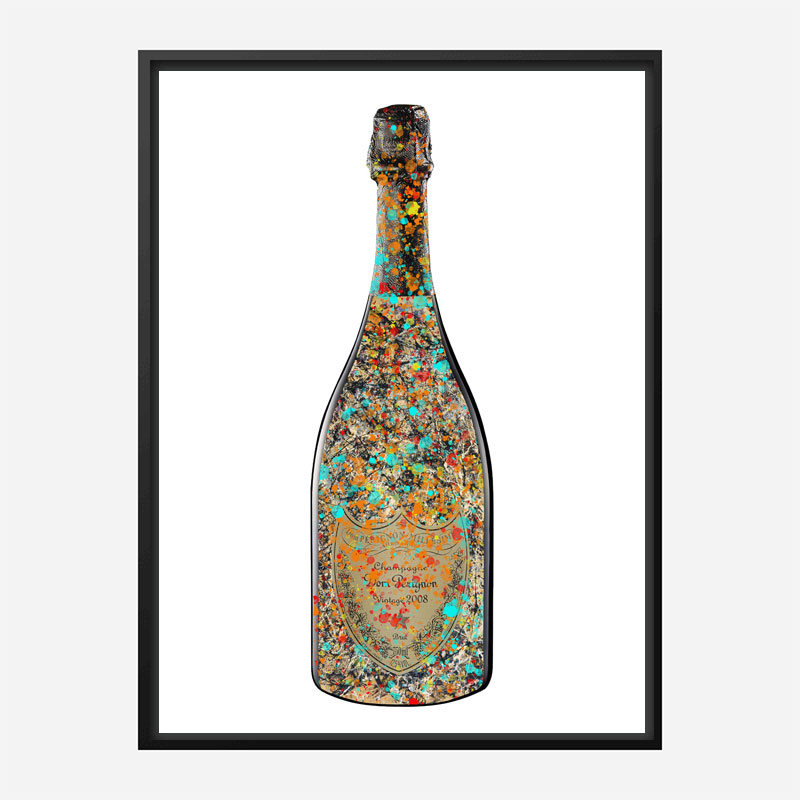 DP Pollock Splatter Champagne Art Print