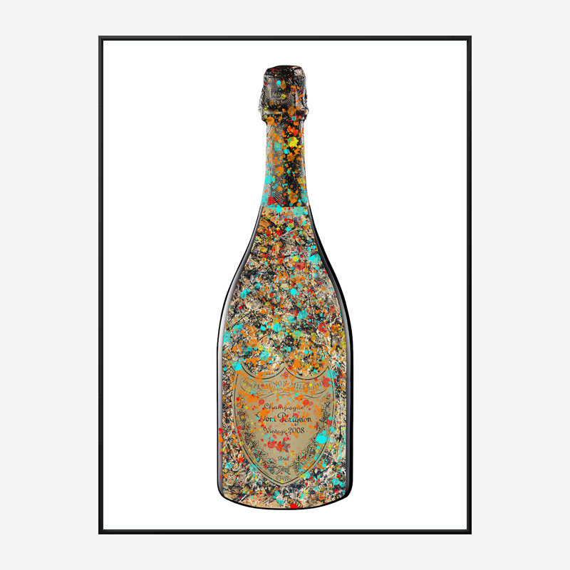 DP Pollock Splatter Champagne Art Print