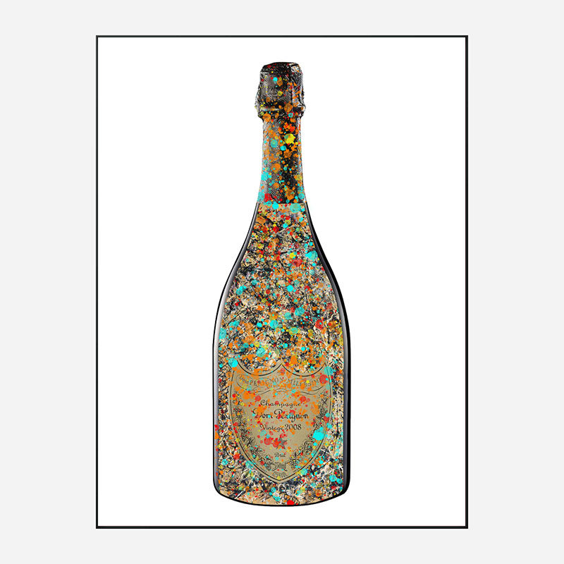 DP Pollock Splatter Champagne Art Print