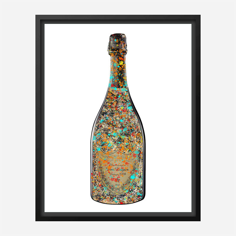 DP Pollock Splatter Champagne Art Print