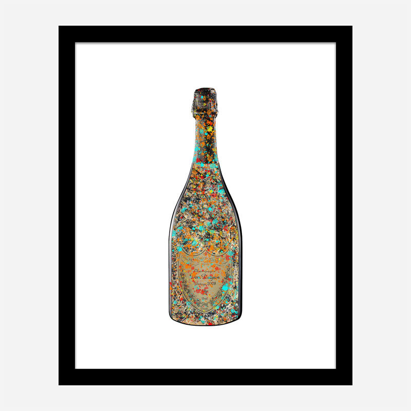 DP Pollock Splatter Champagne Art Print