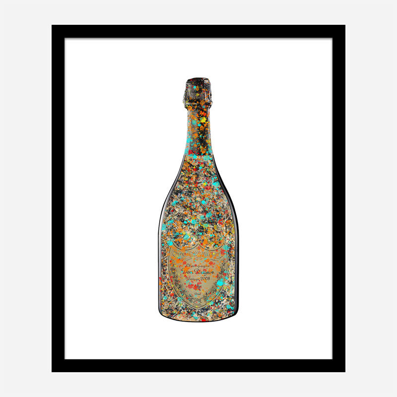 DP Pollock Splatter Champagne Art Print