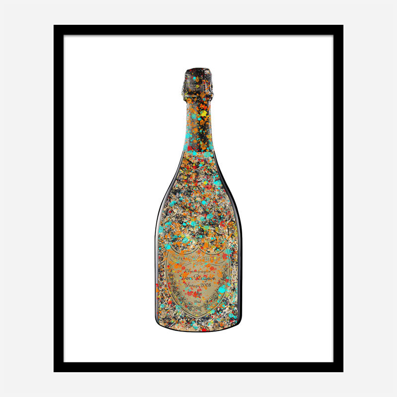 DP Pollock Splatter Champagne Art Print