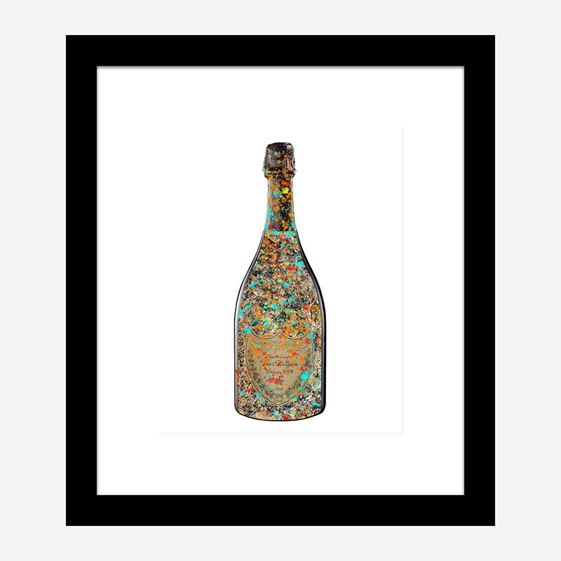 DP Pollock Splatter Champagne Art Print