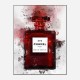 Chanel No 5 Red Perfume Bottle Water Color Art Print