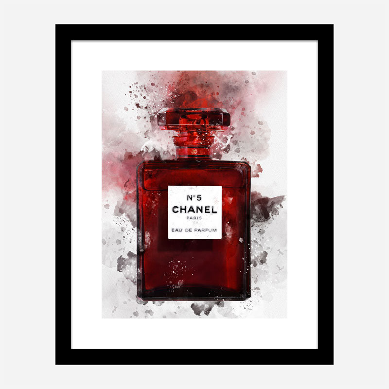 red chanel wall decor