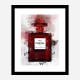 Chanel No 5 Red Perfume Bottle Water Color Art Print