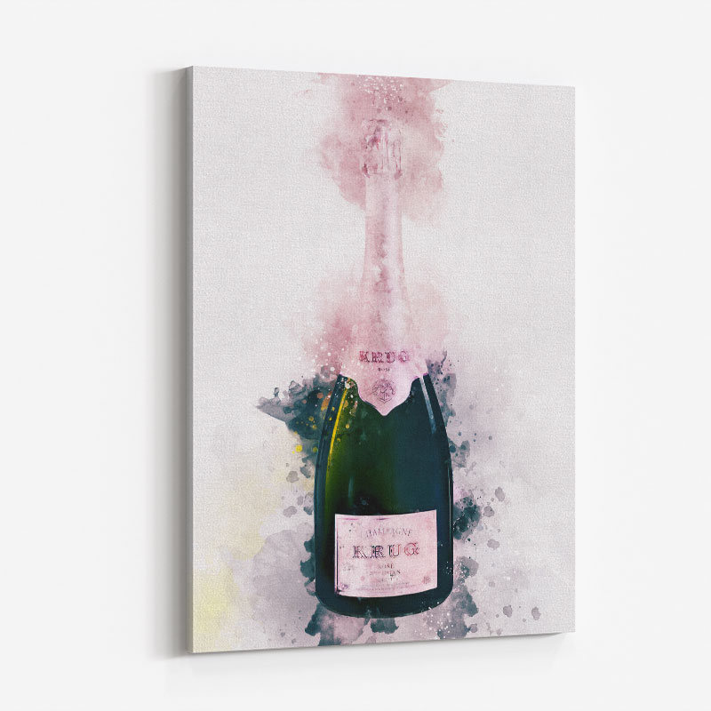 Krug Rose Abstract Champagne Art Print