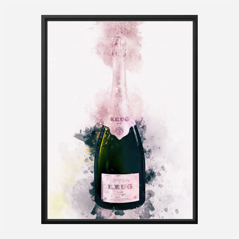 Krug Rose Abstract Champagne Art Print