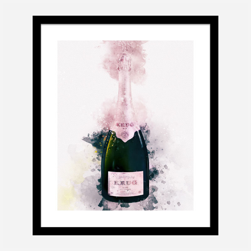 Krug Rose Abstract Champagne Art Print