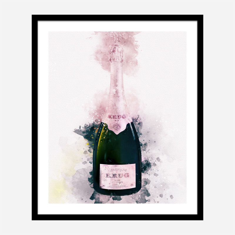 Krug Rose Abstract Champagne Art Print