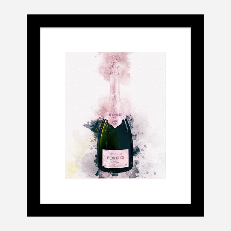 Krug Rose Abstract Champagne Art Print