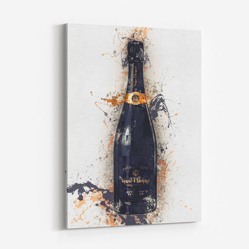 Veuve Clicquot - Canvas Print Wall Art by Art by Choni ( Food & Drink > Drinks > Champagne art) - 12x8 in