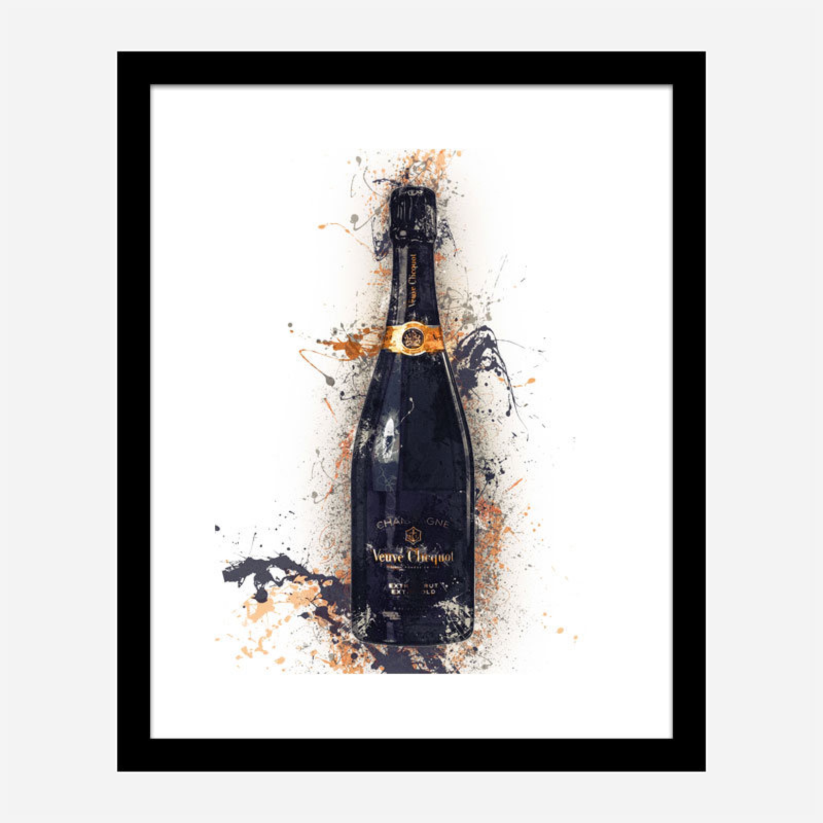 Veuve Clicquot Extra Brut Champagne Art Print — free download