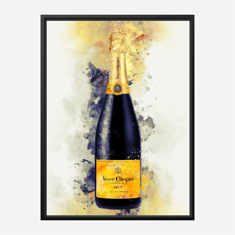 Veuve Clicquot - Canvas Print Wall Art by Art by Choni ( Food & Drink > Drinks > Champagne art) - 12x8 in