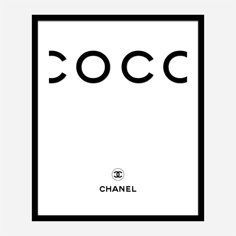 Chanel Logo Print Fashion Wall Art Chanel Poster Chanel Wall