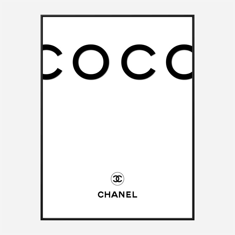 Black and White Chanel Logo Art