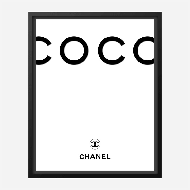 gold coco chanel wall decor