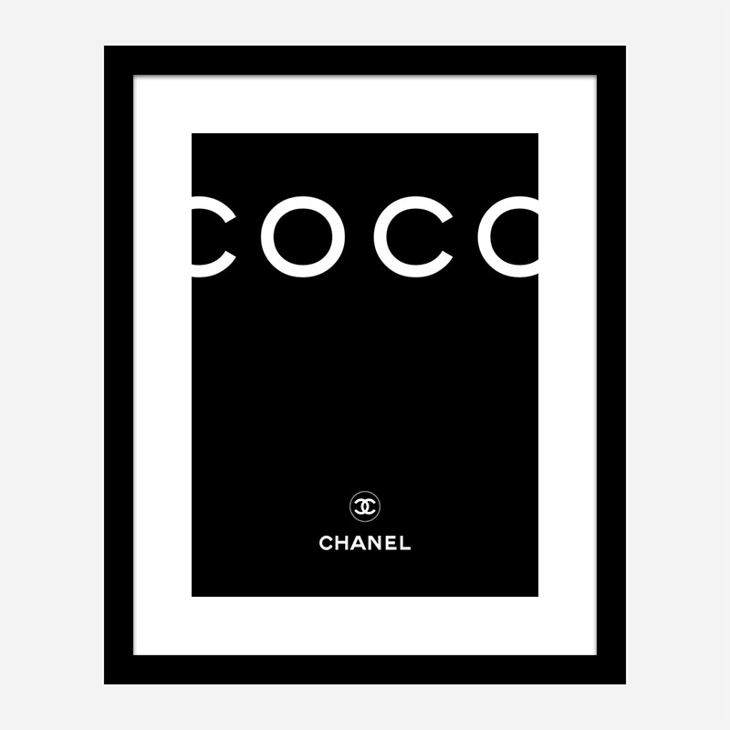 black white chanel wall decor