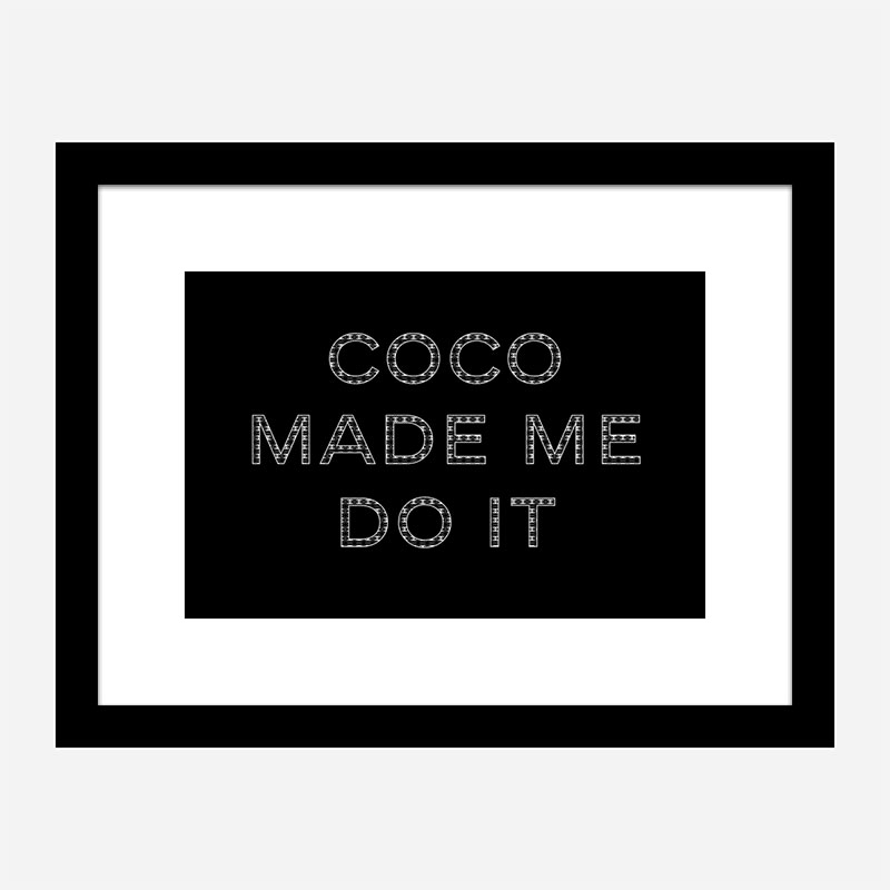 Coco Made Me Do It Chanel Logo Wall Art