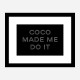 Coco Made Me Do It Chanel Logo Wall Art