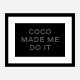 Coco Made Me Do It Chanel Logo Wall Art