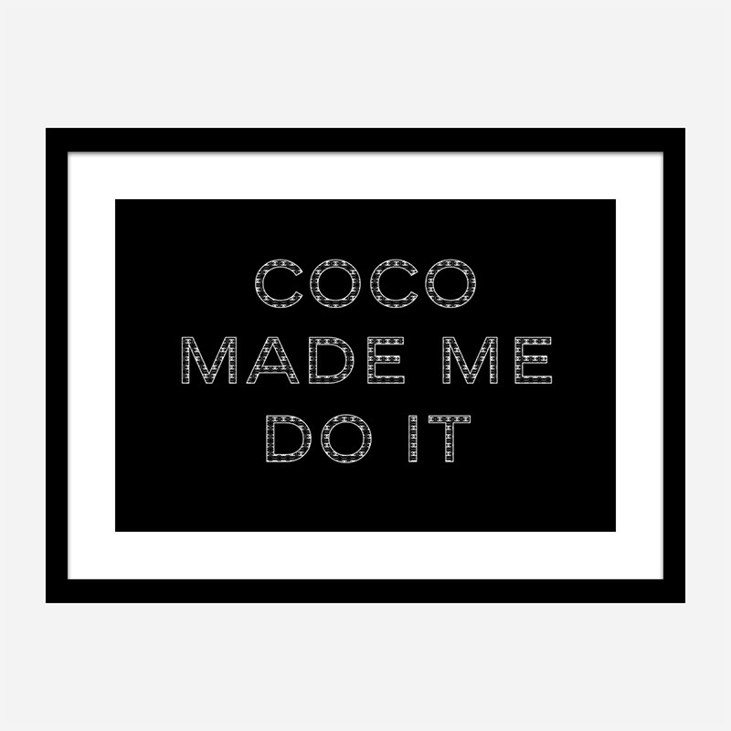 Coco Made Me Do It Chanel Logo Wall Art