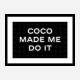 Coco Made Me Do It Chanel Background Wall Art