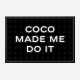 Coco Made Me Do It Chanel Background Wall Art