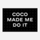 Coco Made Me Do It Chanel Background Wall Art