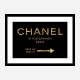 Chanel Rue Cambon Paris in Gold Wall Art