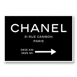 Chanel Rue Cambon Paris Sign Wall Art