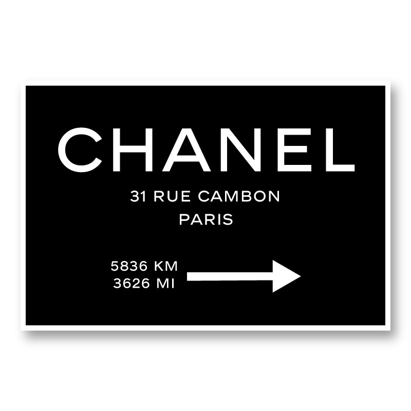 Chanel Rue Cambon Paris Sign Wall Art