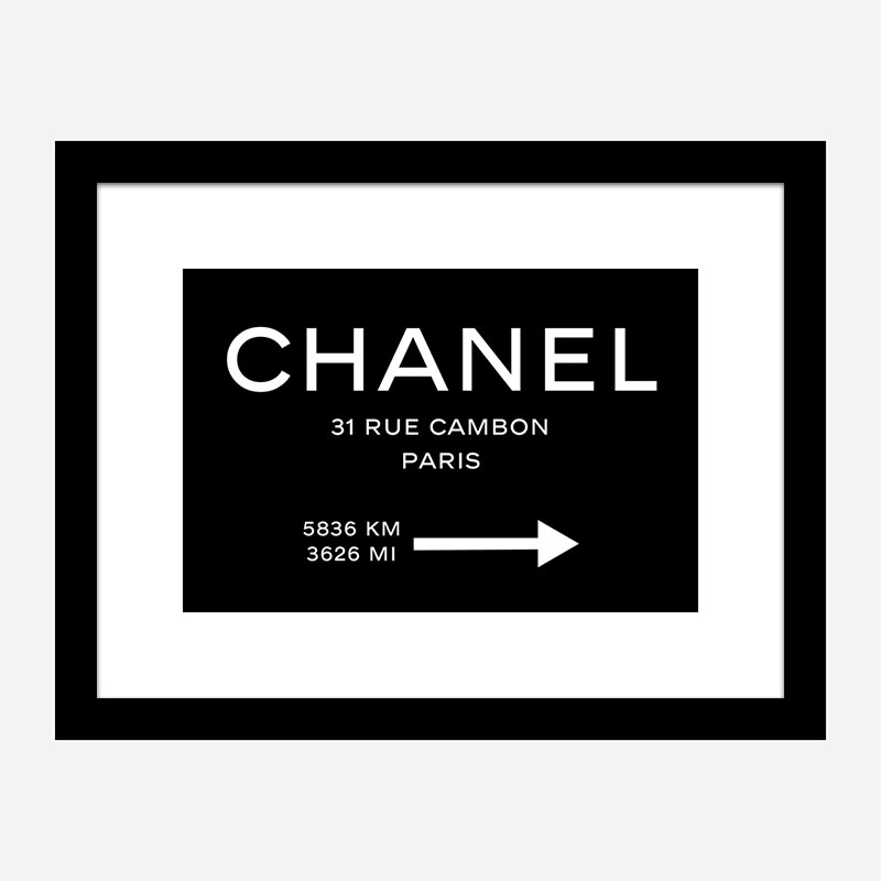 Chanel Rue Cambon Paris Sign Wall Art Chanel Rue Cambon Paris Sign Wall Art