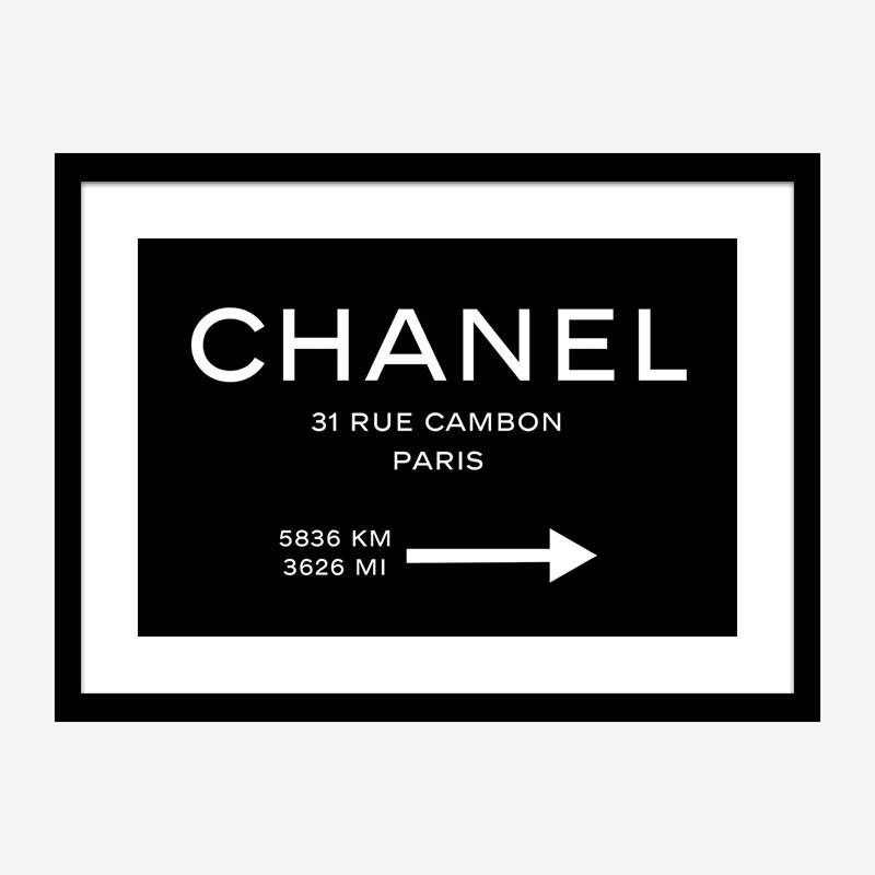 Chanel Rue Cambon Paris Sign Wall Art Chanel Rue Cambon Paris Sign Wall Art