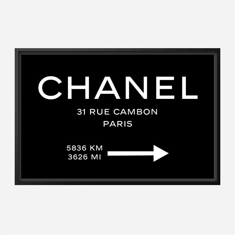 Chanel Rue Cambon Paris Sign Wall Art Chanel Rue Cambon Paris Sign Wall Art