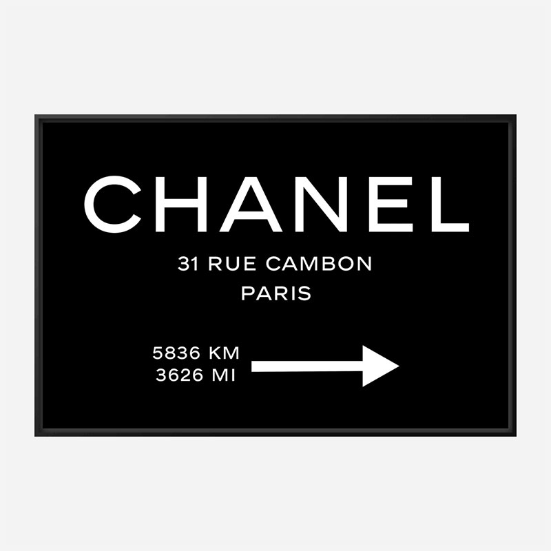 Chanel Rue Cambon Paris Sign Wall Art Chanel Rue Cambon Paris Sign Wall Art