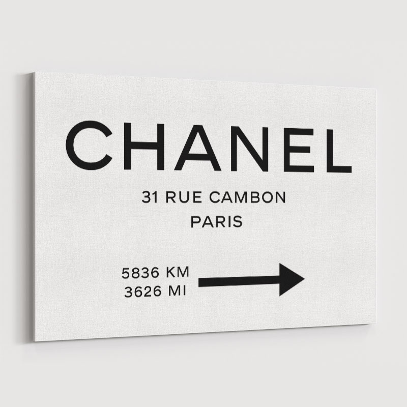 Chanel 31 Rue Cambon Watercolor Print, Fashion Wall Art