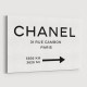 Chanel Rue Cambon Paris White Sign Wall Art