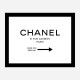 Chanel Rue Cambon Paris White Sign Wall Art