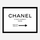 Chanel Rue Cambon Paris White Sign Wall Art