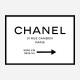 Chanel Rue Cambon Paris White Sign Wall Art