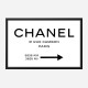 Chanel Rue Cambon Paris White Sign Wall Art