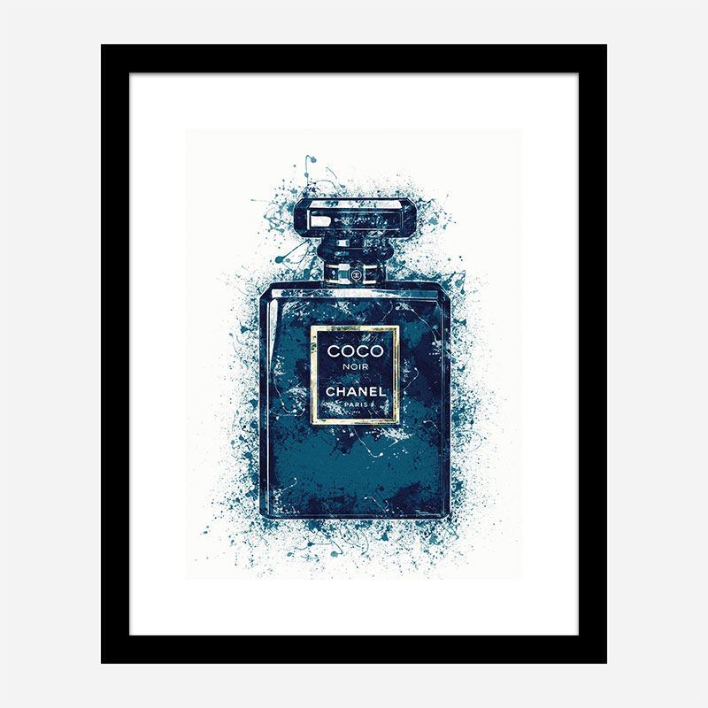 Gold Perfume Bottle Print, Chanel Coco Noir Perfume Poster