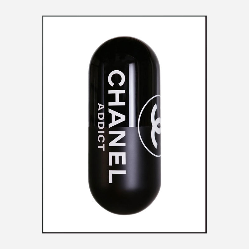 Pill Chanel Addict Black Sculpture at 1stDibs